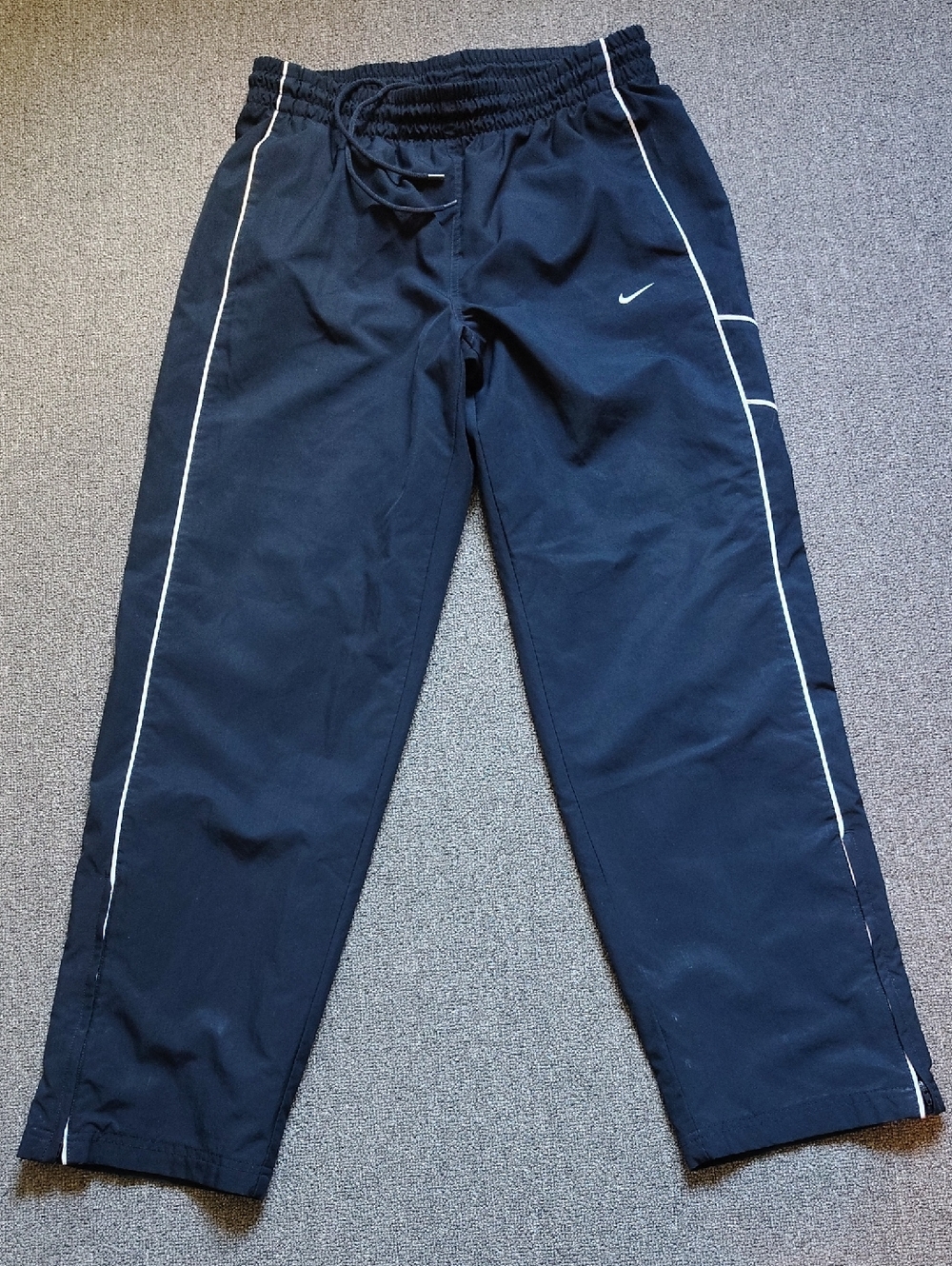Nike Navy Track Pants with White Piping